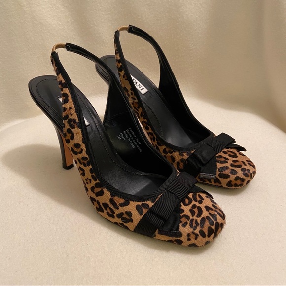 Alfani Shoes - ✨GUC Alfani Leopard Bow Sling Back Heels